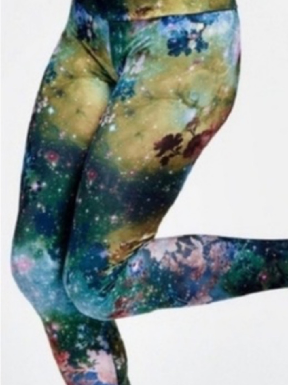 Onzie Charley Nature Galaxy Floral Print Leggings - Multicolor